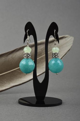 Handmade women accessories agate earrings natural stones fashion gift for women - MADEheart.com