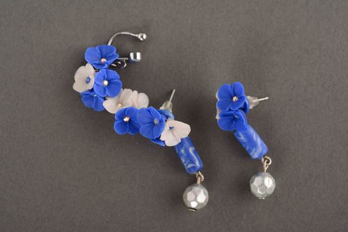 Blue cuff earrings Classics - MADEheart.com