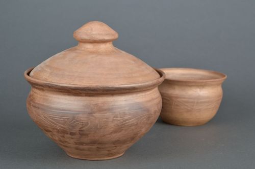 Pote de argila grande artesanal  - MADEheart.com