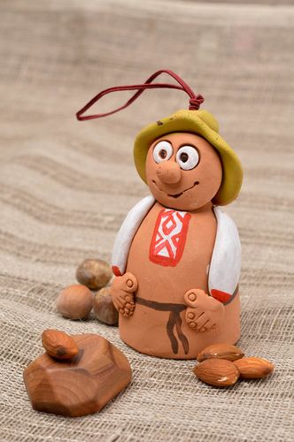 Figura decorativa hecha a mano campana de cerámica regalo original para mujer - MADEheart.com