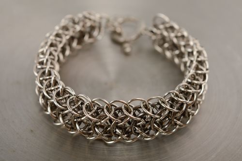 Beautiful wide chainmail bracelet - MADEheart.com