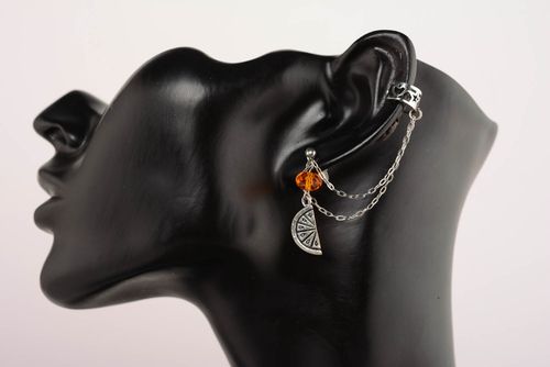 Metal handmade ear cuffs Oranges - MADEheart.com