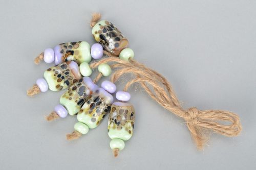 Ensemble de perles de verre au chalumeau artisanales - MADEheart.com