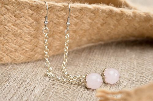 Orecchini di pietre naturali fatti a mano accessorio originale bello da donna - MADEheart.com