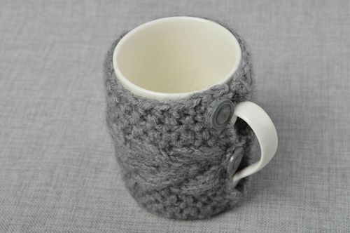 Beautiful handmade cozy cup knitted cup cozy porcelain cup handmade gifts - MADEheart.com