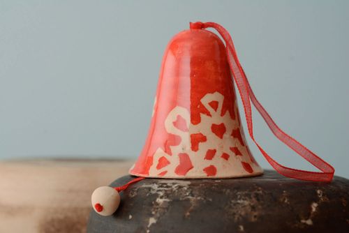 Painted ceramic bell Red - MADEheart.com