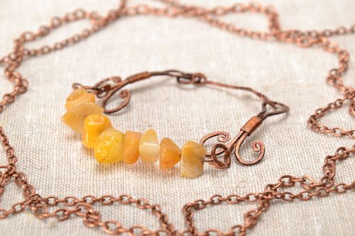 Bracelet avec citrine fait main  - MADEheart.com