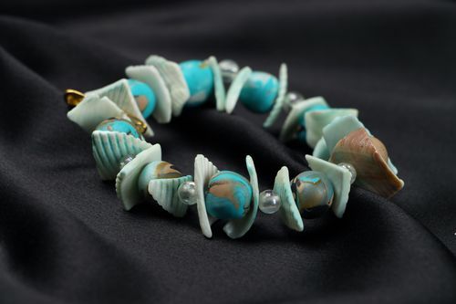 Bracelet Made of Polymer Clay in Nautical Theme - MADEheart.com