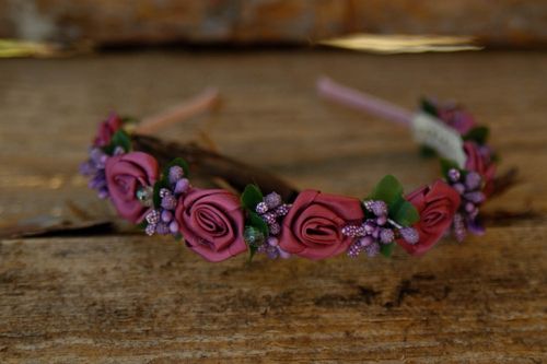 Cerchietto di cuoio per capelli fatto a mano accessorio originale da donna - MADEheart.com