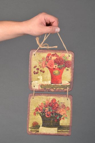 Panneau fait main technique serviettage - MADEheart.com