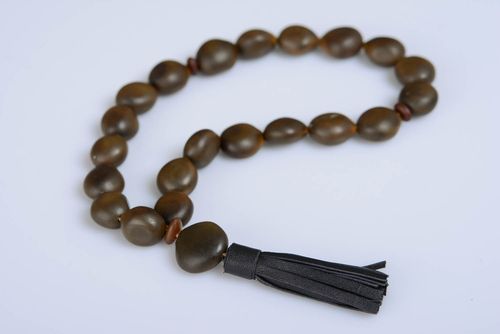 Handmade wooden prayer beads wooden rosary beads meditation supplies gift ideas - MADEheart.com