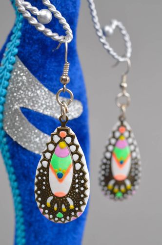 Pendientes de arcilla polimérica de colores bisutería artesanal regalo original - MADEheart.com