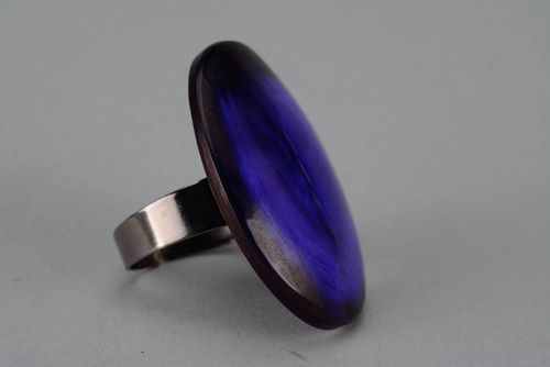 Blue ring made of horns - MADEheart.com