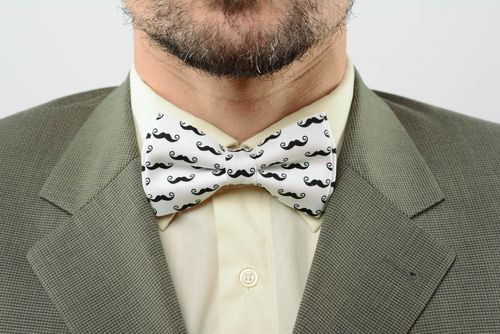 Schöne Fliege Schnurrbart auf dem weißen Hintergrund - MADEheart.com