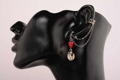 Homemade cuff earrings Eternal Love - MADEheart.com