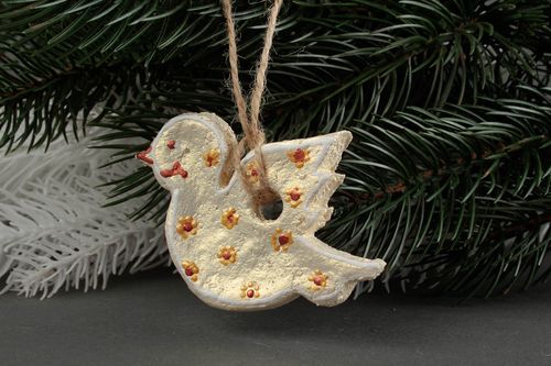 Christmas tree pendant home decor handmade toy bird decorative use only - MADEheart.com