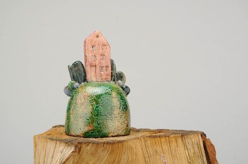 Statuette made of chamotte clay House on a Hill - MADEheart.com