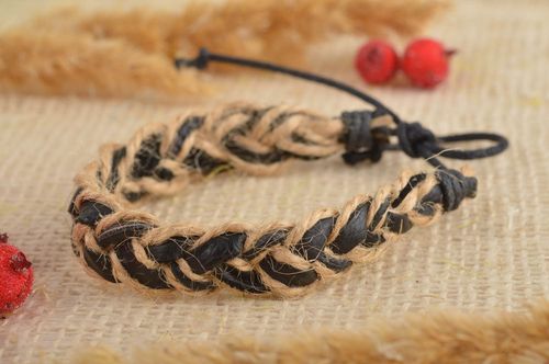 Handmade bracelet handcrafted jewelry leather bracelet gifts for him  - MADEheart.com