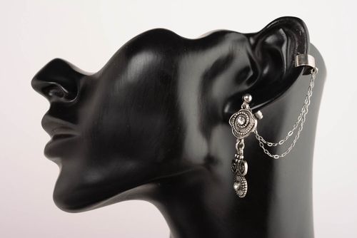 Metal cuff earrings Scythian Ethics - MADEheart.com