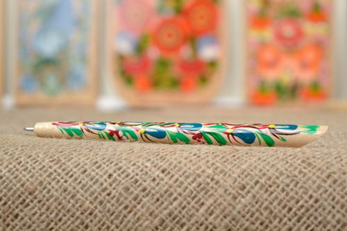 Penna di legno fatta a mano penna decorativa souvenir con pittura idee regalo - MADEheart.com