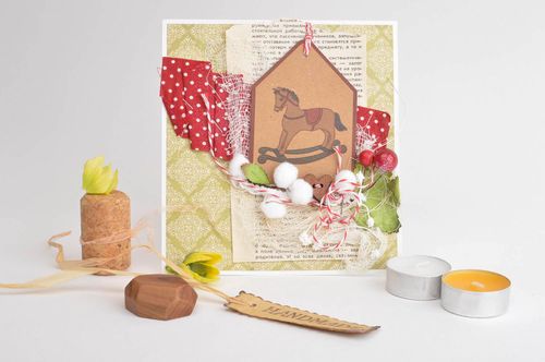 Tarjeta navideña hecha a mano postal hecha a mano bonita regalo original - MADEheart.com