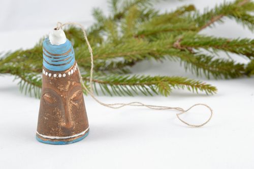 Clochette colorée de céramique faite main Afrique - MADEheart.com