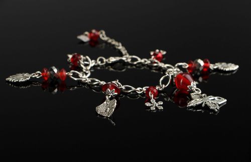 Chain bracelet with Indian glass - MADEheart.com