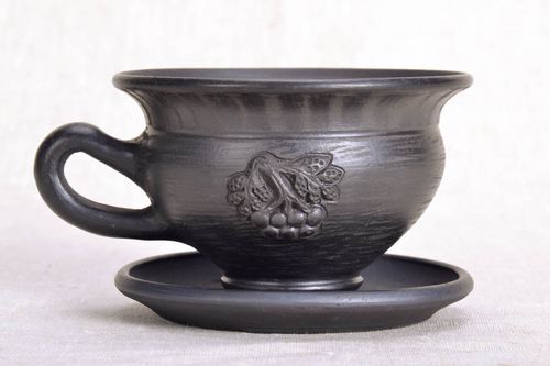 Керамическая чашка для чая с блюдцем - MADEheart.com