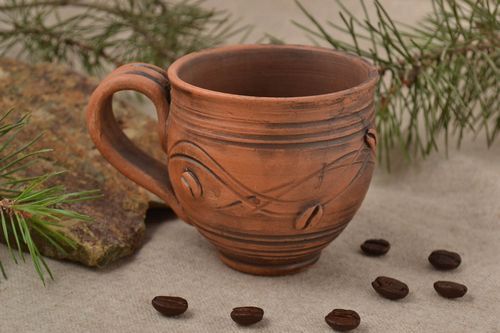 Kaffee Tasse handgemacht Keramik Geschirr Küchen Zubehör originelle Geschenke - MADEheart.com