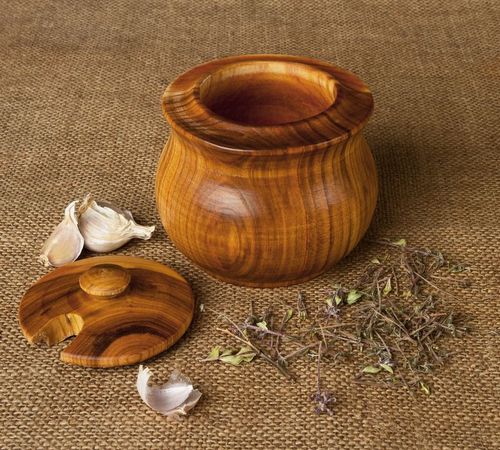 Pot en bois à épices - MADEheart.com