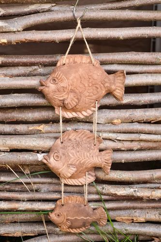 Handgefertigt Kinderzimmer Bild originelles Geschenk hellbraun Keramik Deko  - MADEheart.com