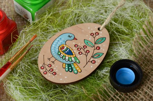 Painted plywood interior pendant egg - MADEheart.com