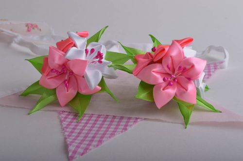 Gomas de pelo de cintas hechas a mano accesorios para niñas regalo original - MADEheart.com