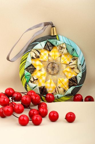 Decorative textile toy handmade soft hanging Christmas tree decoration - MADEheart.com