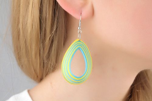 Pendientes hechos a mano de papel  - MADEheart.com