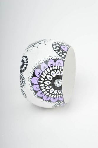Beautiful painted bracelet handmade wrist bracelet wooden accessories women gift - MADEheart.com