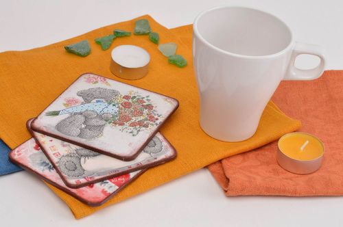 3 posavasos originales hechos a mano accesorios de cocina protectores para mesa - MADEheart.com