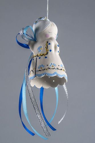 Suspension décorative Clochette réalisée en céramique  - MADEheart.com