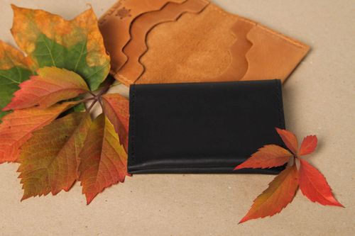 Unusual handmade business card holder leather card holder stylish cardholder - MADEheart.com