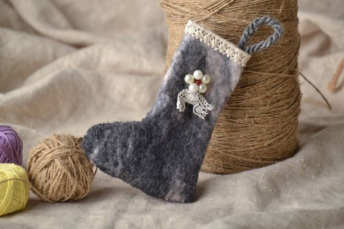Interior decoration felted of wool Boot - MADEheart.com