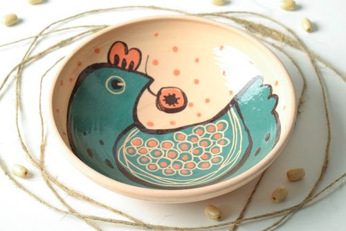 Assiette creuse en céramique faite main - MADEheart.com