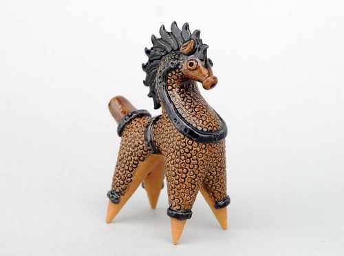 Sifflet céramique en forme de cheval - MADEheart.com