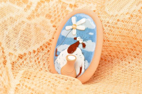 Handmade ceramic fridge magnet decorative clay fridge magnet eco friendly decor - MADEheart.com
