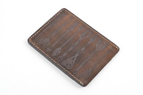 Kartenetui Leder handmade Kreditkartentasche Leder Halter für Visitenkarten - MADEheart.com