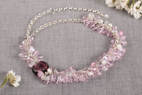 Beautiful handmade beaded necklace glass bead necklace beautiful jewellery - MADEheart.com