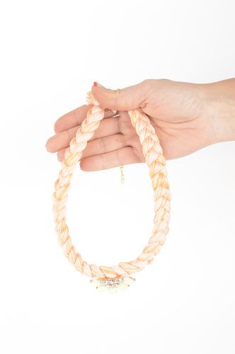 Collier für Frauen handgefertigt Stoff Collier stilvoller Designer Schmuck - MADEheart.com