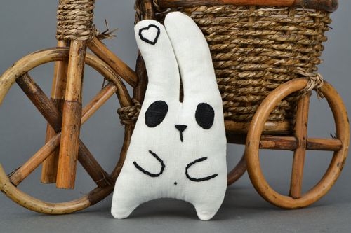 Textile fridge magnet in the shape of hare - MADEheart.com