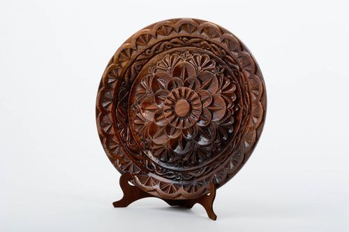 Beautiful handmade wall plate wooden plate wall hanging decorative use only - MADEheart.com