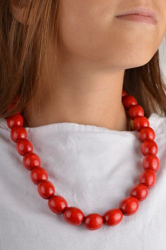 Handmade wooden cute necklace designer stylish necklace elegant accessory - MADEheart.com