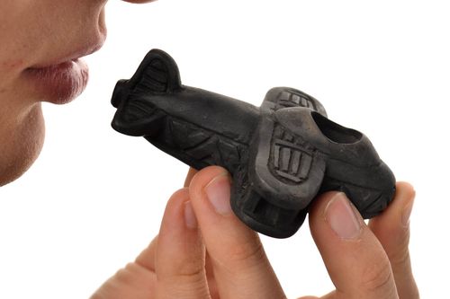 Pipa de barro hecha a mano accesorio para fumador regalo para hombre Avión - MADEheart.com
